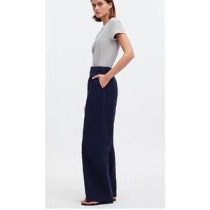 NWOT Madewell Wide Leg Harlow Pant Navy Blue Size 0